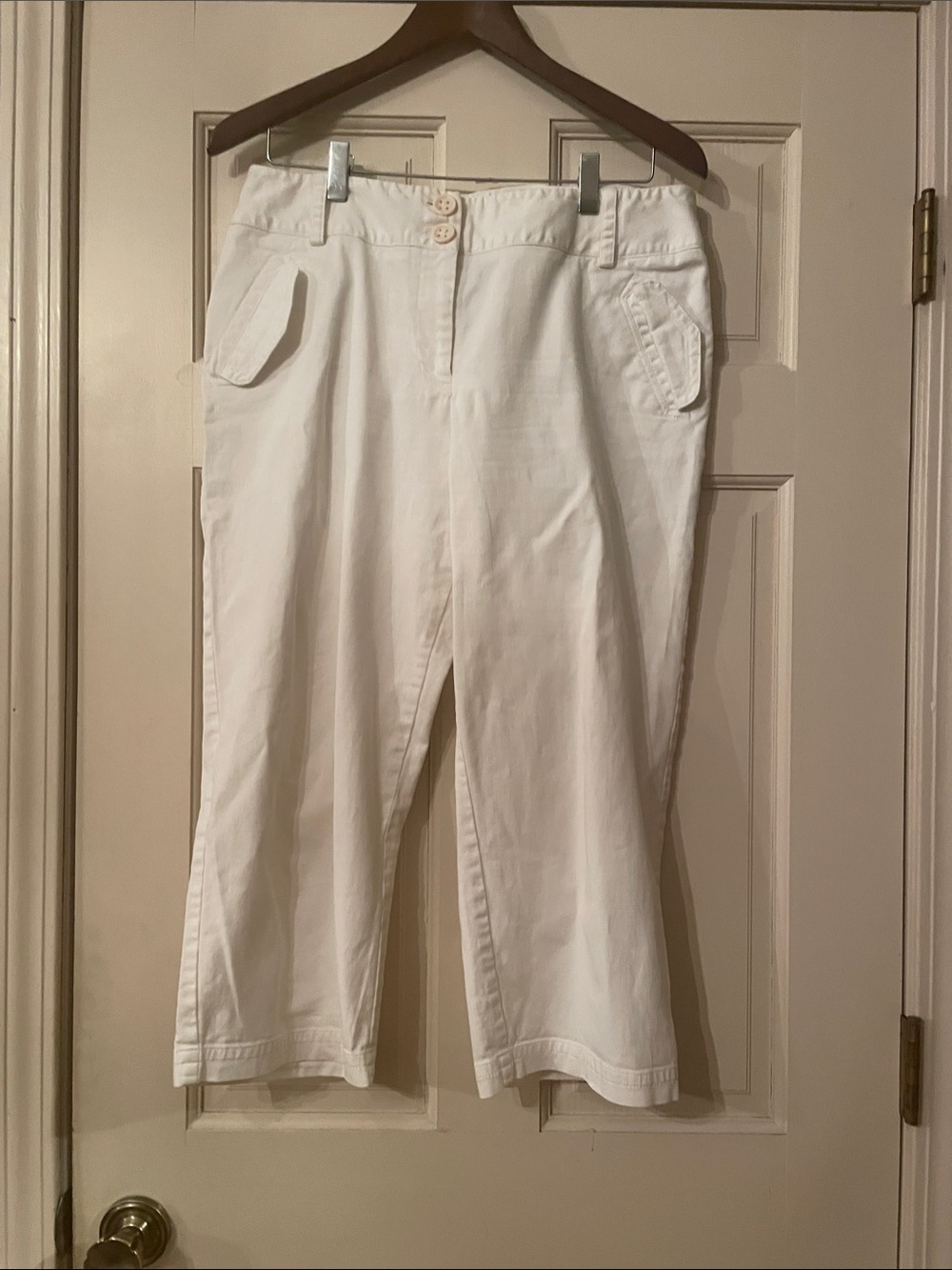 Rafaella- White Cotton Casual Pants-Size 12